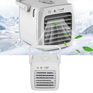 Imagem de plplaaoo Ar condicionado móvel, resfriador de ar com resfriamento evaporativo, resfriador evaporativo USB com resfriamento de água, ventilador pessoal, para escritório e casa