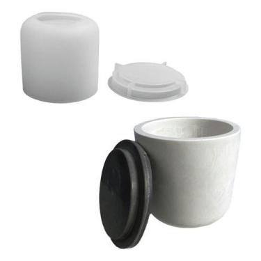 Imagem de Molde De Silicone Pote Com Tampa Redondo P/ Resina/concreto - Ohana Pr
