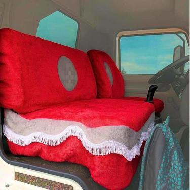 Imagem de Capa De Banco Chinil Emblema Caminhão Cargo Sofá Cama - Olímpia Pesado