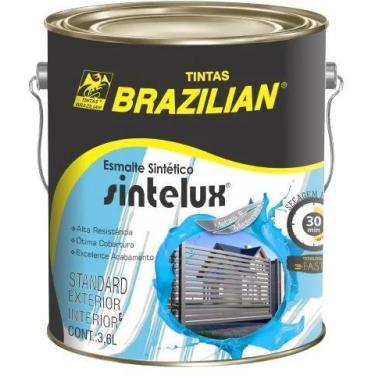Imagem de Esmalte Sintetico Branco Fosco 3,6L - Brazilian - Produtos Brazilian