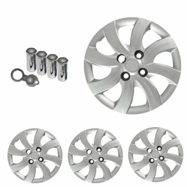 Imagem de Jogo Calota Aro 14 Palio Attractive 2012 2013 + Selo Resinado + Tampa Ventil Antifurto