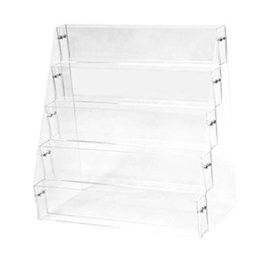 Imagem de Esquirla Risers de acrílico exibem prateleiras de cupcakes de cupcakes transparentes para para medalhas de perfume Mini bonecas jóias, 5 Níveis