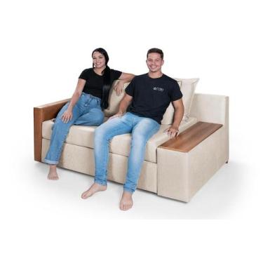 Imagem de Sofá Cama Retrátil Panamá Chenile Aveludado 3 Lugares Casal - Império 