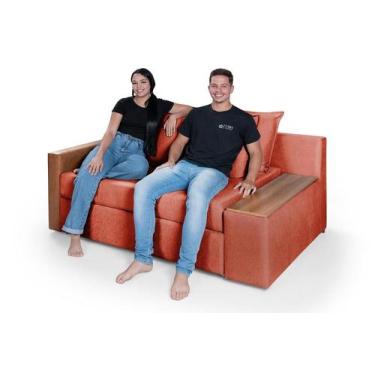 Imagem de Sofá Cama Retrátil Panamá Chenile Aveludado 3 Lugares Casal - Império 