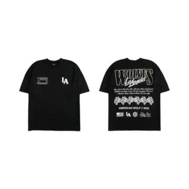 Imagem de Camiseta Oversized Darc Wolf - Unissex, Manga Curta, para Academia e T