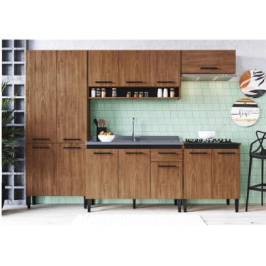 Imagem de Cozinha Modulada 5 Peças Ana Freijó Preto Megasul - IRM