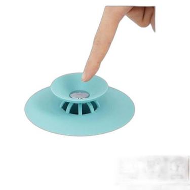 Imagem de Válvula Tampa Ralo De Pia Flexível Filtro Drenagem Agua Rosa - Starfer