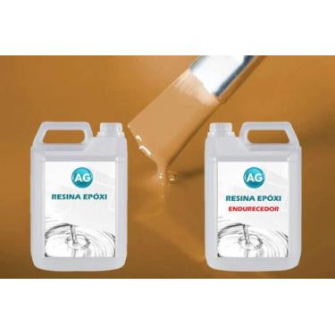 Imagem de Resina Epóxi 1Kg + Cor Sólida Marrom Ocre Ral8001 Ag Baixa E - Resinas