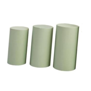 Imagem de Fancyes Capas de pedestal de cilindro de 3x, tampas de suporte de plinto de cilindro elástico para eventos de banquete, decorativo de engajamento, Verde