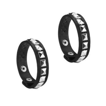 Imagem de Kit C/ 2 Braceletes Pulseira Punk Rock Gótico K-pop - 1 Par - CM Prese