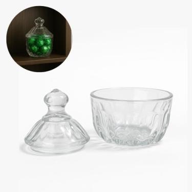 Imagem de 2 Bomboniere Potiche de Vidro Cristal Decoração Mesa 200ml - Freecom