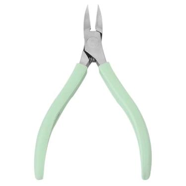 Imagem de Tesoura de manicure e pedicure, cortador de cutículas, alicate de cutículas, removedor de cutículas, ferramentas de corte de aço inoxidável, verde