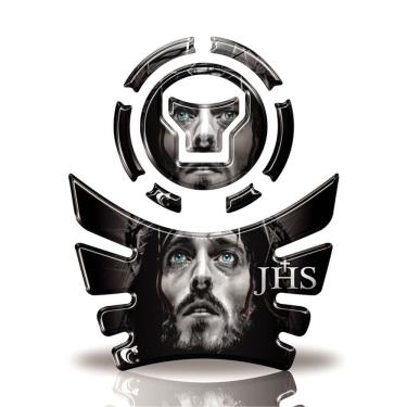 Imagem de Kit Protetor Tanque E Bocal Moto Honda Acima 2018 Cristo Jesus Preto
