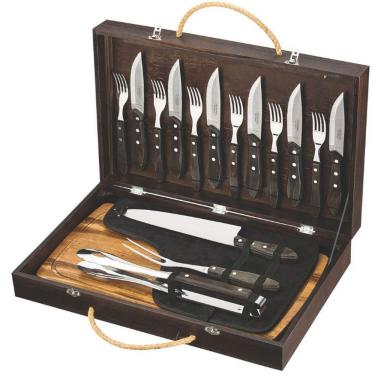 Imagem de Conjunto Para Churrasco Tramontina 21198966 - 17 Peças Inox