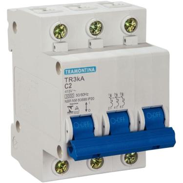 Imagem de Disjuntor Tr3ka 3 P 2 A Curva C Tramontina Tramontina