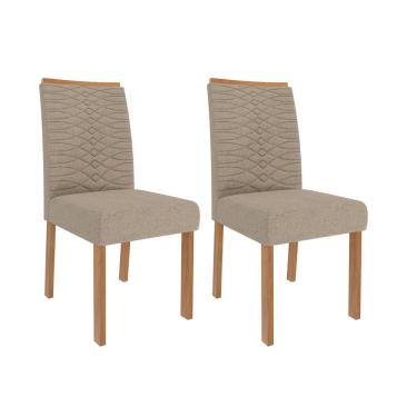 Imagem de Jogo Com 02 Cadeiras Clarice Wood Ii Madeira-linho Bege