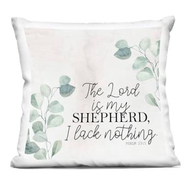 Imagem de Stupell Industries The Lord Script with Eucalyptus Almofada impressa interna, 45 x 18 x 45, verde