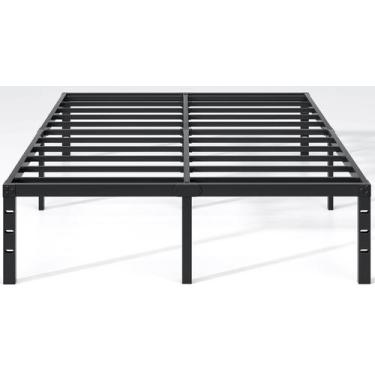 Imagem de Estrutura de cama NEW JETO Metal Queen Size com armazenamento 45 cm pr