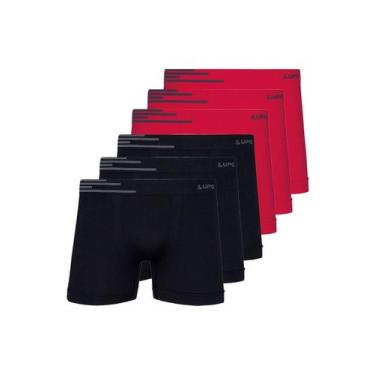 Imagem de Kit com 6 Cuecas Boxer Lupo 436-002 Colorido, Preto, GG