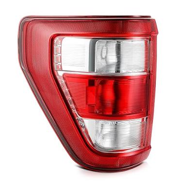 Imagem de LBRST Conjunto de luz traseira para Ford para F-150 2021-2023 alojamento preto lente vermelha farol lateral do motorista