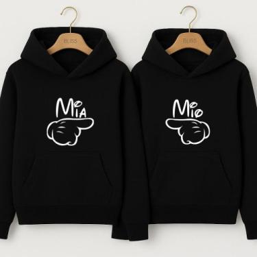 Imagem de Moletom Canguru Mio Mia Frases Meme Casal Namorados Presente Par Amigo