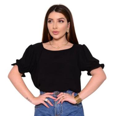 Imagem de Blusinha Blusa Feminina Camisa Social Moda Evangélica Duna - Fabi Shop