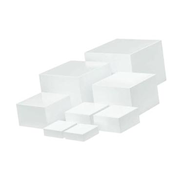 Imagem de Ioensy 8x Suporte de acrílico para exibição, prateleira de armazenamento, caixa de cubo, porta-joias para sobremesas, catering, artesanato, feiras