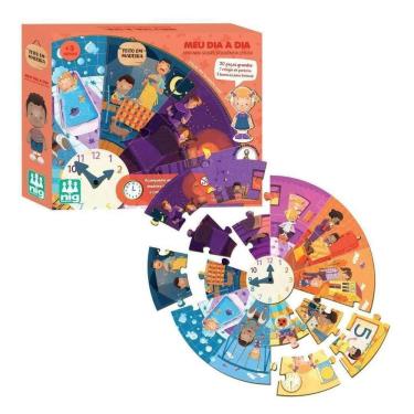 Imagem de Quebra-Cabeça Educativo Meu Dia a Dia 20 Peças Em Madeira - Nig Brinquedos