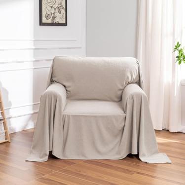 Imagem de MEETSKY Capa de sofá pequena para poltrona, tamanho grande, lavável para cães, poltrona reclinável individual, protetor de sofá macio à prova de arranhões para animais de estimação, 180 x 231 cm