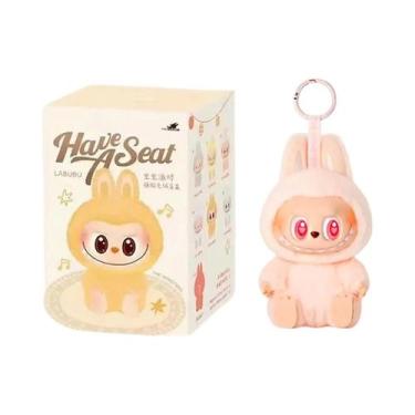 Imagem de Kawaii Labubu Monster Blind Box PVC Macaron Pingente Boneca Chaveiro P