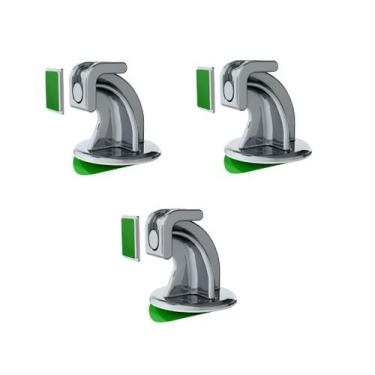 Imagem de Prendedor de porta magnético adesivo para porta pivotante Cromado - 3 