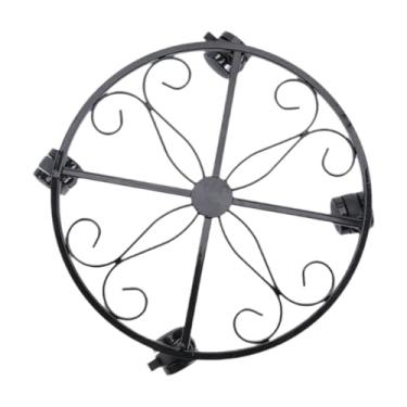 Imagem de Bothyi Suporte para plantas, base de rolo para plantador, palete com rodas para plantas, carrinho de plantas de ferro resistente com rodas, suporte para