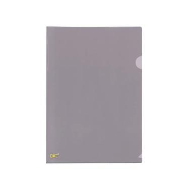 Imagem de Pasta L Dac A4 Plastica Fumê Preto com 10 Unidades 30x22cm