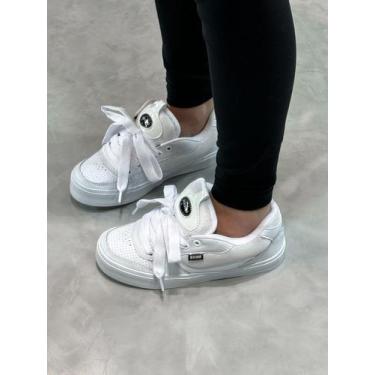 Imagem de Tênis Hocks Puff Branco Brilhante Fat Lace, 35