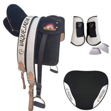 Imagem de Sela Semi Profissional de couro Cavalgada Vaquejada passeio - selaria 