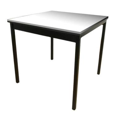 Imagem de Mesa de jantar Industrial 80x80 com Pés em U Compacta Para Ambientes P