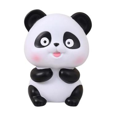 Imagem de XLWLLNJ Escultura de panda, enfeite de cofrinho, desenho animado, à prova de quebra, adorável, decorativo, pote para economizar dinheiro, pote de panda para, Colocar a Língua para Fora