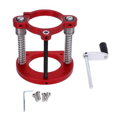 Imagem de Garosa Base do de Levantamento de Tabela de Mesa, Alumínio Aço Inoxidável 4 Maxilar Manual de Pinça de Mandíbula Levantamento Manual do Roteador de Haste de Elevação para 64-66mm