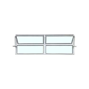 Imagem de Vitro Basculante 2 Seções Branco 40x150 Linha Esmeralda Vidro Liso