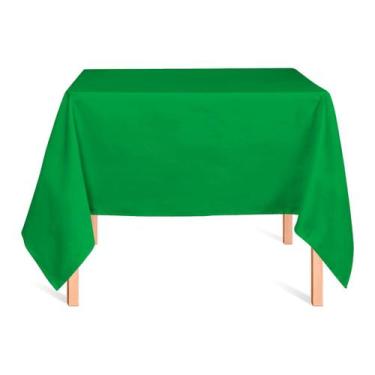 Imagem de Toalha de Mesa Quadrada em Oxford Verde Bandeira, 1,50 x 1,50