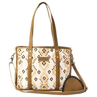 Imagem de Myra Bag Bolsa de transporte boho oculta - bolsa transversal asteca para mulheres, Amarelo, One Size, Geométrico