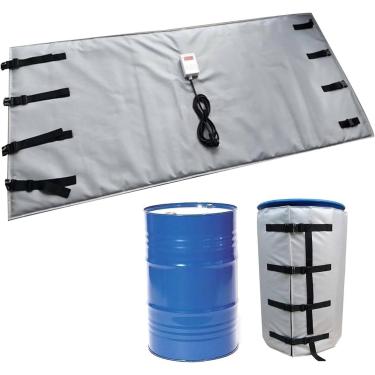 Imagem de Aquecedor De Tambor Ibc Cobertor Aquecedor De Tambor De óleo De Metal 0~150 °c Controlador De Temperatura Aquecedor De Tambor De óleo 200l / 1000l Para Tambores De óleo E, Grey, 200L