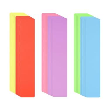 Imagem de PATIKIL Divisórias de livros com aba, 29 x 5 cm de plástico multicolorido, fichário para fichário, fichário de cartões, separadores com adesivo para caixa de armazenamento, gaveta, revistas, álbum
