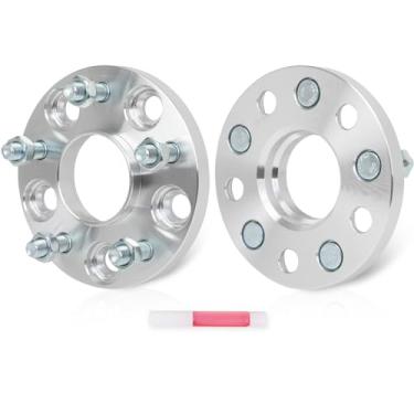 Imagem de SCITOO 2 peças 5 x 4,5 espaçadores de roda 15 mm furo central 64,1 mm pinos 12 x 1,5 espaçadores de roda 5 terminais aptos para Honda para Accord para Honda Civic para Honda Pilot para Honda CR-V para