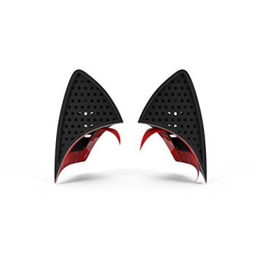 Imagem de Atualização de capacete de orelha de gato: acessório de capacete fácil de descascar e colar com 5 decalques coloridos incluídos.