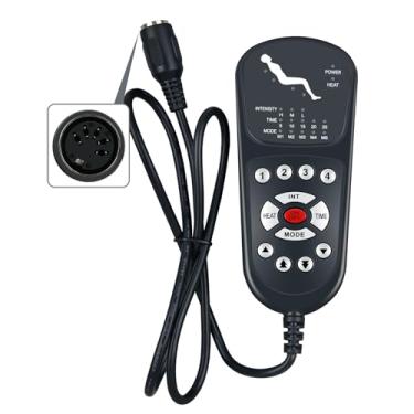 Imagem de Controle remoto de massagem de 5 pinos para cadeira elevatória reclinável elétrica, controla 2 motores de elevação para cima e para baixo, 4 conjuntos de motores de vibração 1 almofada de aquecimento