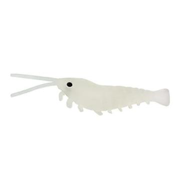 Imagem de Isca macia de pesca, 100 peças, isca luminosa de camarão, iscas de natação artificiais para água salgada e doce