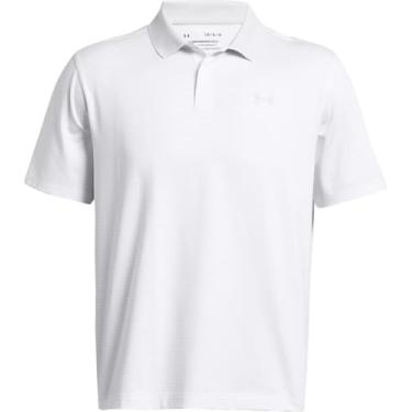 Imagem de Under Armour 1377376-103-MDT Camisa polo masculina UA Matchplay Stripe WHT MDT