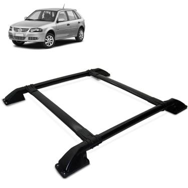 Imagem de Rack Bagageiro Teto Gol G4 1998 a 2008 Tubolar Preto