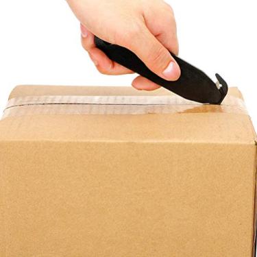 Imagem de KIMISS Cortador de Utilidade de Segurança de Aço Inoxidável - Cortador de Caixa de Abridor de Pacotes para Uso Em Casa e Escritório (Vermelho)